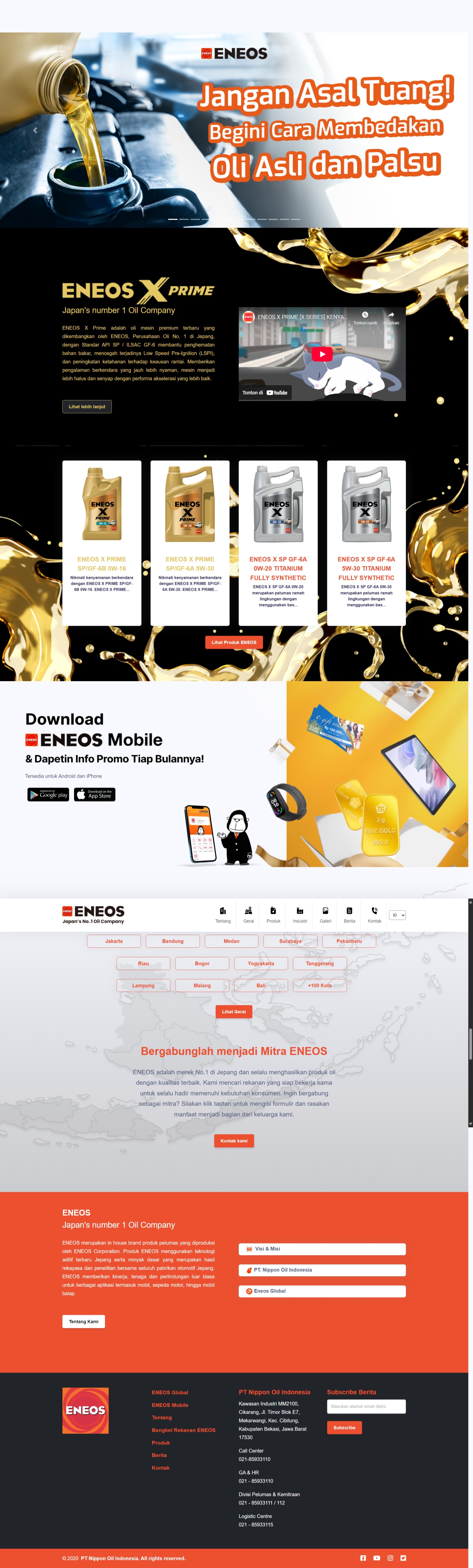 ENEOS Indonesia Website